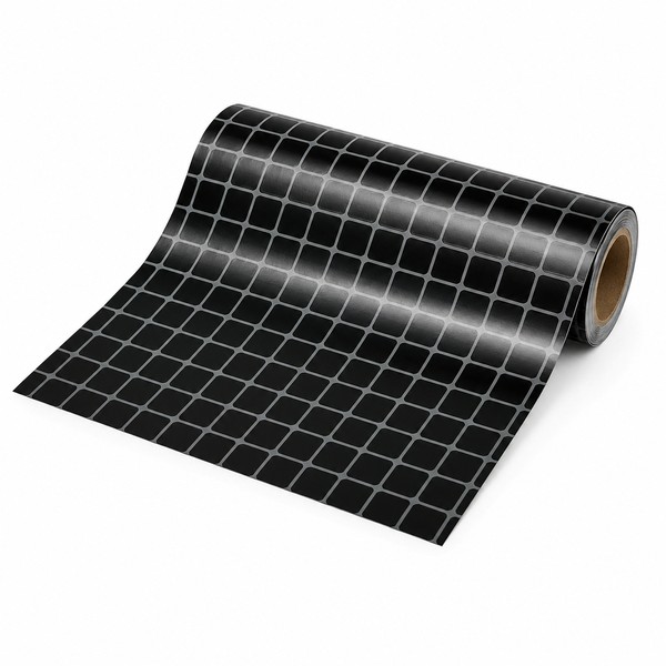 Aquarium Bottom Sticker Black Small Square (2 × 1ft)